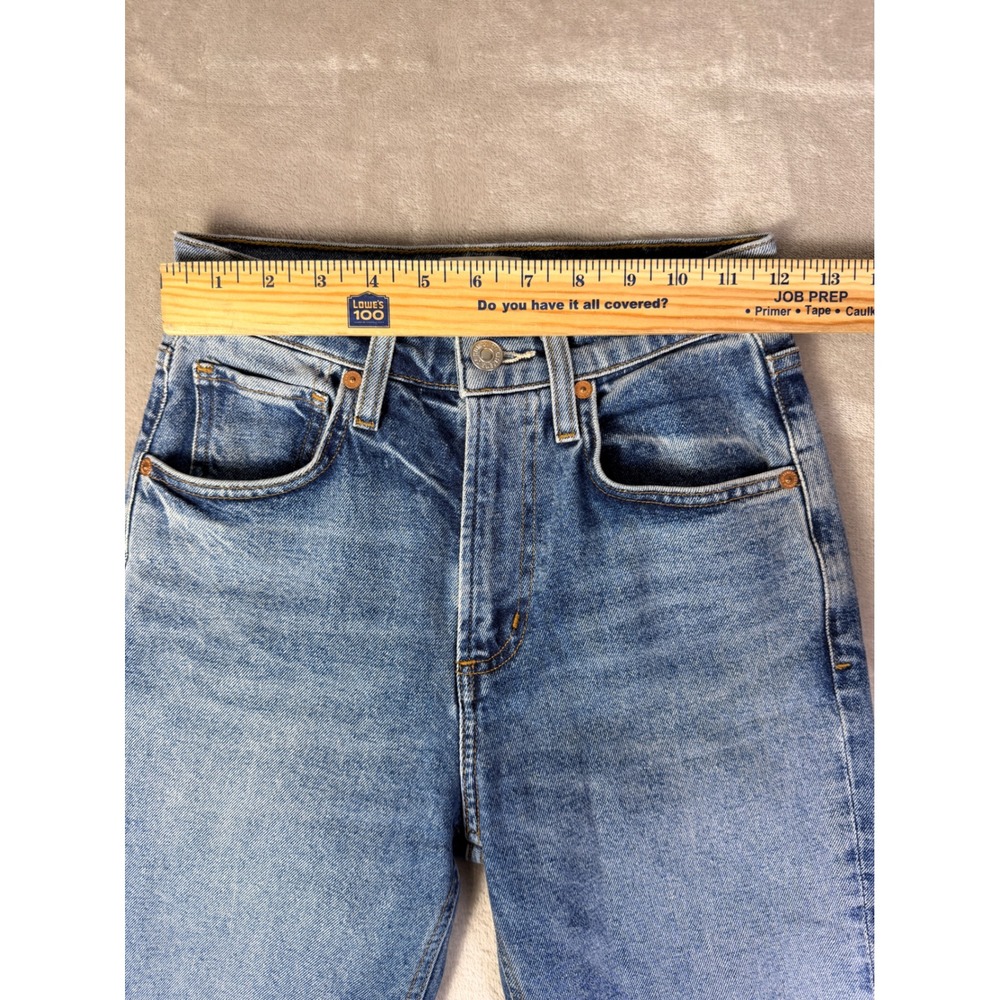 Citizens of Humanity Size 23 Daphne Crop High Rise Straight Leg Jeans Blue Denim - Picture 7 of 11